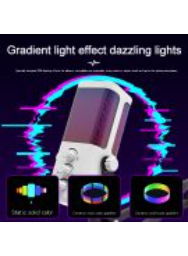 يوشي ميكروفون M7  لتسجيل المدونات من YU'S بث العاب - ضوء RGB - USB وزر كتم الصوت ومقبس سماعات راس وحامل لسطح المكتب صوتي للغناء واليوتيوب أحادي الاتجاه - Image 2